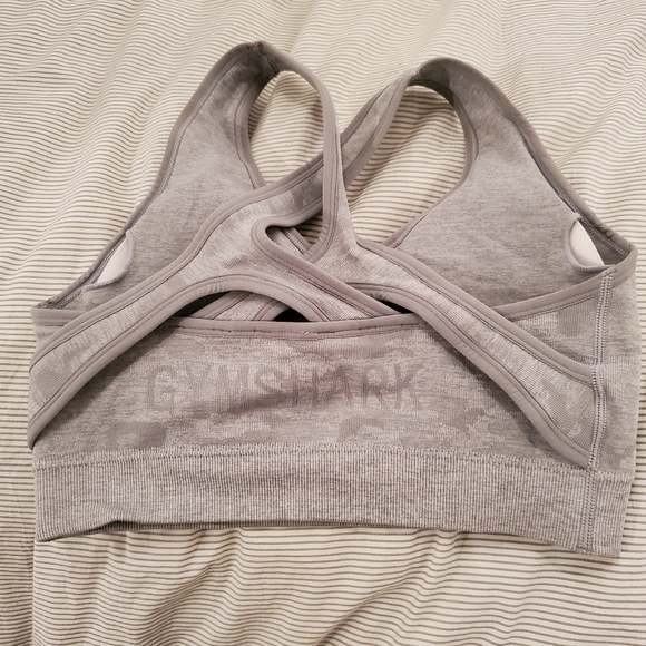 Camo seamless sports bra - lilac - Picture 2 of 3